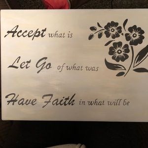 This is a hand painted wall decor